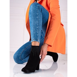 T.Sokolski Botas de gamuza de mujer en el puesto de Sokolski. negro 1