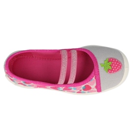 Pantuflas infantiles befado con fresas 116X305 rosa 1
