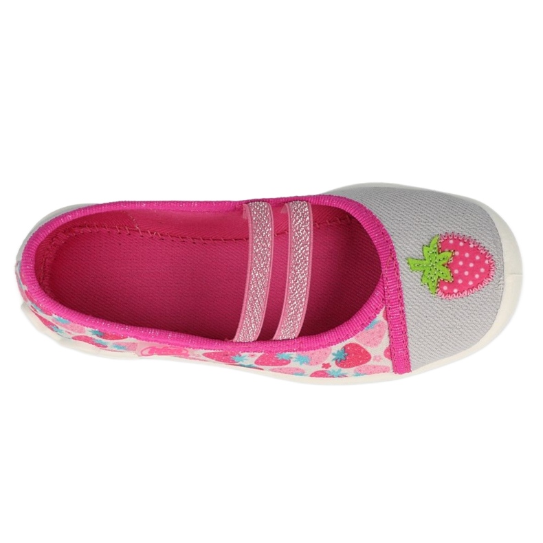 Pantuflas infantiles befado con fresas 116X305 rosa 1