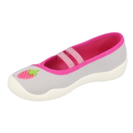 Pantuflas infantiles befado con fresas 116X305 rosa 2