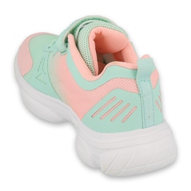Zapatos de befado de colores para jóvenes 516Q120 rosado verde 2