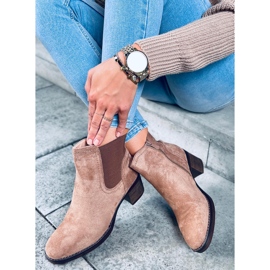 Botas de tacón ancho Fill Beige 3