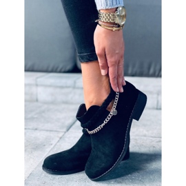 Botas cut-out con cadena Cupro Black negro 2 Botas cut-out con cadena Cupro Black negro 2