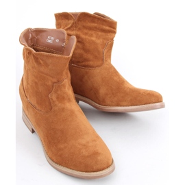 Botas con tacón de cuña de camello ciervo oculto marrón 2