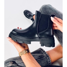 Botines Chelsea de tacón negro Finn 1