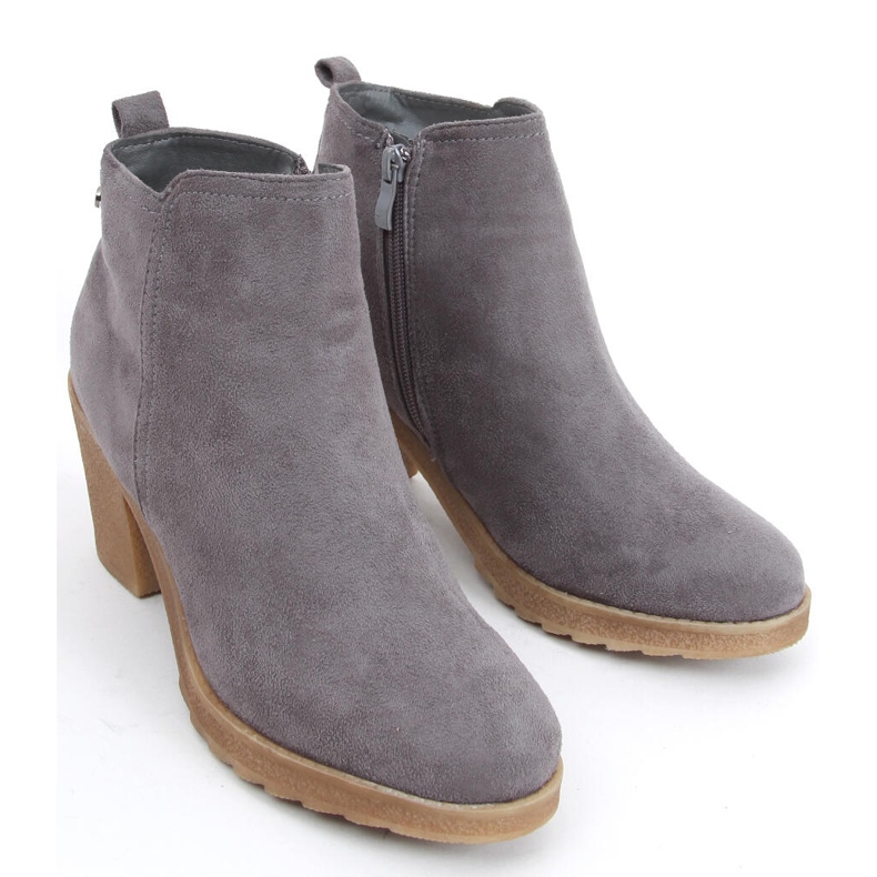 Botas de tacón ancho de Wimko Grey gris 1