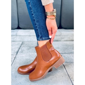 Botines Chelsea clásicos de mujer Modena Camel marrón 4
