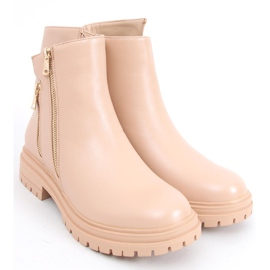 Botas planas mujer Janine beige 3