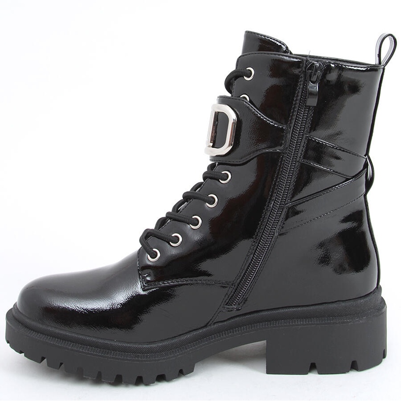 Bota lacada Mila PATENTE (NEGRO) 1