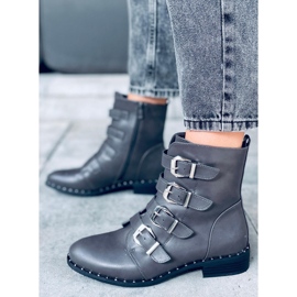 Botas con hebillas Punto Grey gris 1