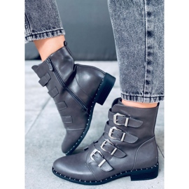 Botas con hebillas Punto Grey gris 3