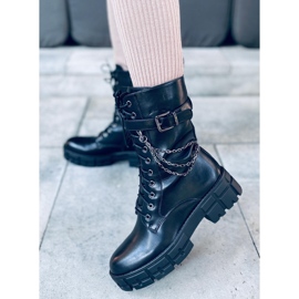 Trabajadores con cordones Lauma Black negro 2