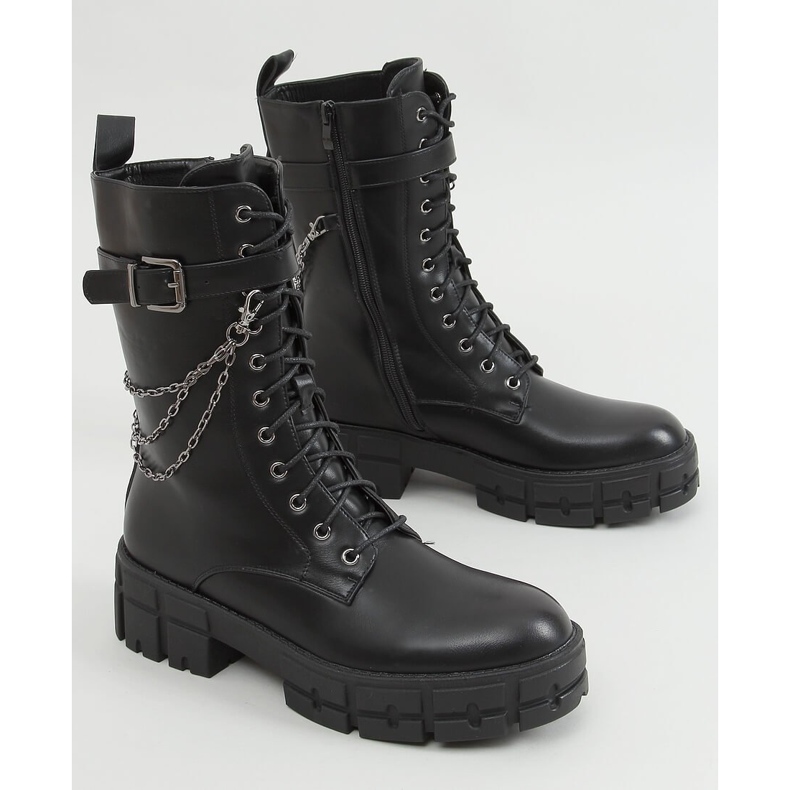 Trabajadores con cordones Lauma Black negro 1