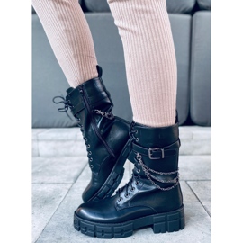 Trabajadores con cordones Lauma Black negro 4