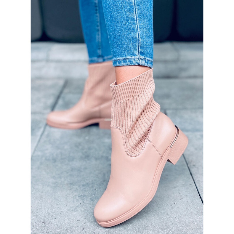 BM Botines superiores tipo calcetín Sendi Nude beige 1 BM Botines superiores tipo calcetín Sendi Nude beige 1