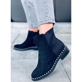 Botines Chelsea con perlas Lando Black negro 1