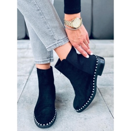 Botines Chelsea con perlas Lando Black negro 5