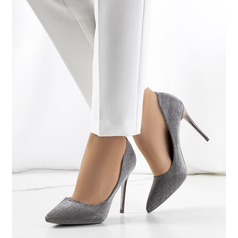 BM Tacones plateados brillantes Mckee plata 1