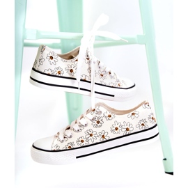 PS1 Zapatillas bajas de mujer con flores blancas Janey blanco 2