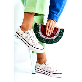 PS1 Zapatillas bajas de mujer con flores blancas Janey blanco 5