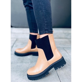 Botines Chelsea con parte superior alta Cillo Camel marrón 4