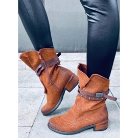 Botas militares de mujer Aina Camel marrón 4