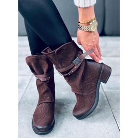 Botas militares de mujer Aina Brown marrón 4