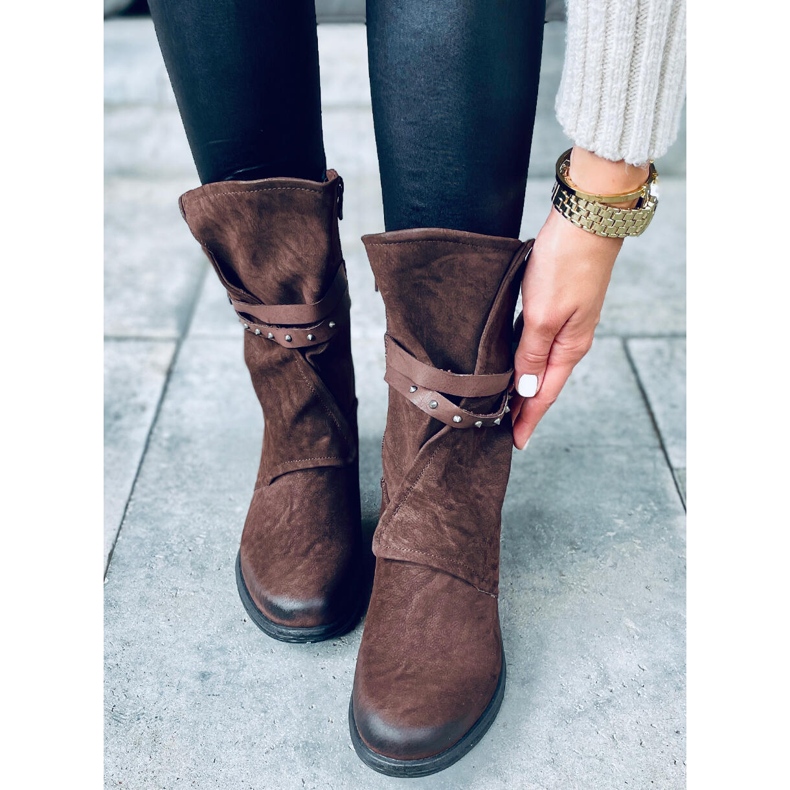 Botas militares de mujer Aina Brown marrón 1 Botas militares de mujer Aina Brown marrón 1