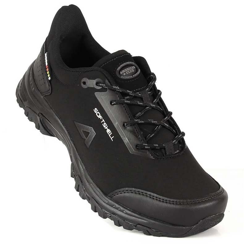 Zapatos de trekking impermeables para hombre American Club negros 1