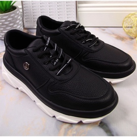 Zapatos deportivos de mujer en la plataforma Vinceza negra negro 2