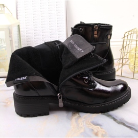 Botas aislantes mujer negras lacadas Vinceza negro 3