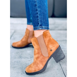 Botines Chelsea tacones Balea Camel marrón 1