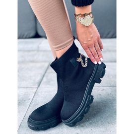 Botines con cadena Malana Negro 3