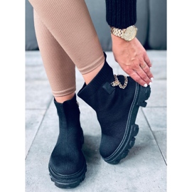 Botines con cadena Malana Negro 4