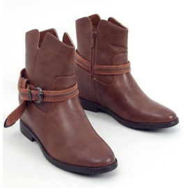 Botas con tacón de cuña oculto Dallas Camel marrón 1