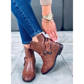 Botas con tacón de cuña oculto Dallas Camel marrón 5