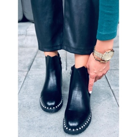 Botines Chelsea con perlas Maxim Black negro 1