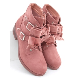 Botas con cordones y lazos Lara Pink rosa 2