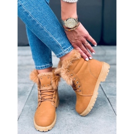 Botas de madera para mujer Well Camel marrón 5