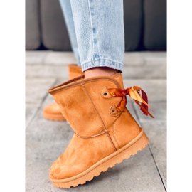 Botas de nieve Emusy con lazos Stella Camel marrón 5