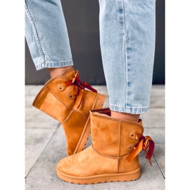 Botas de nieve Emusy con lazos Stella Camel marrón 1