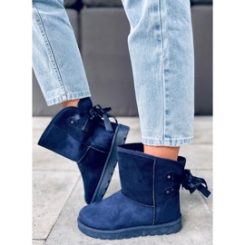 Botas de nieve Emusy con lazos Stella Blue azul marino 3