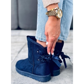 Botas de nieve Emusy con lazos Stella Blue azul marino 1