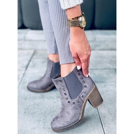 Botines de tacón ancho de Hidalgo Grey gris 2