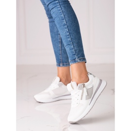 Deportivas de mujer Shelovet blancas con suela blanca blanco violeta 1