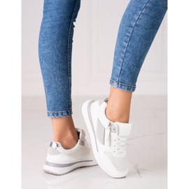 Deportivas de mujer Shelovet blancas con suela blanca blanco violeta 2