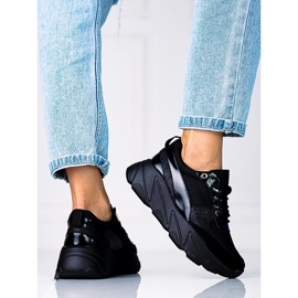 W. Potocki Zapatillas deportivas de mujer Potocki negras en la plataforma. negro 1
