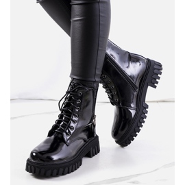 Botas Inark lacadas en negro 1