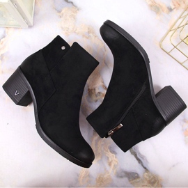 Botas de mujer en el post eco-gamuza negra Potocki negro 2
