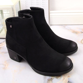Botas de mujer en el post eco-gamuza negra Potocki negro 1